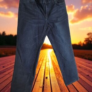 Denim 24/7 - 14W Petite Blue Straight Jeans Classic Style